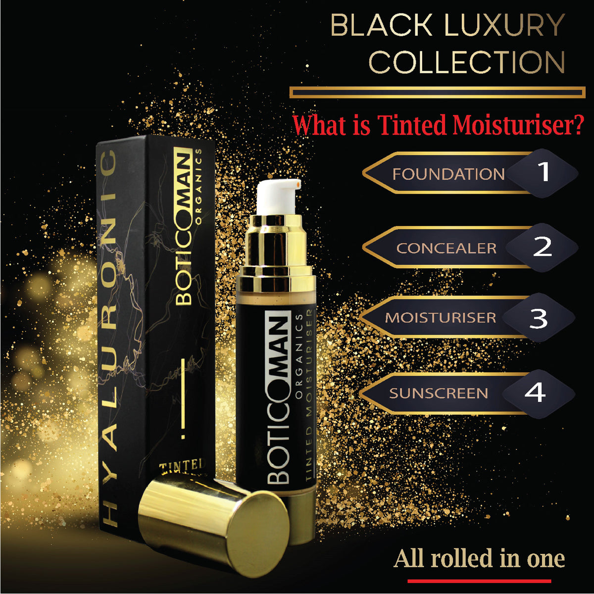 TINTED MOISTURISER WITH HYALURONIC ACID FOR MEN